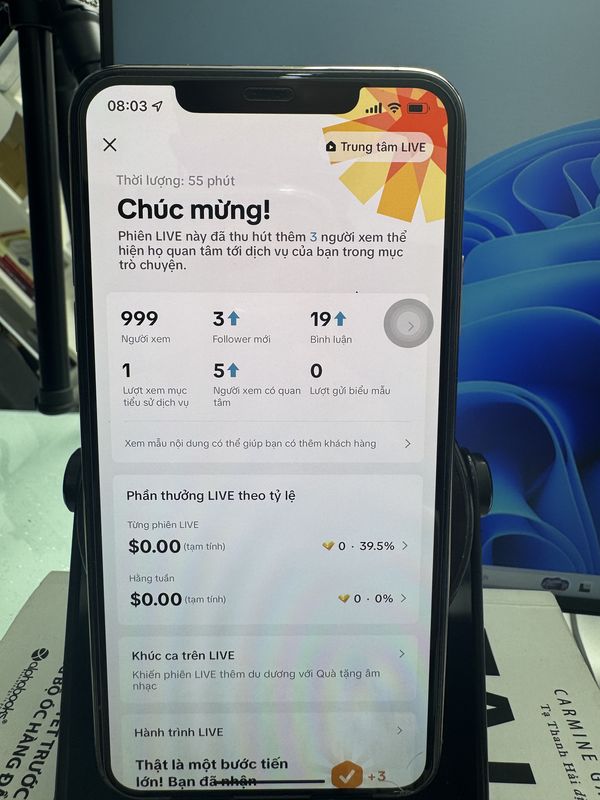 Kết quả một phiên livestream TikTok của Gia Cát Duẩn